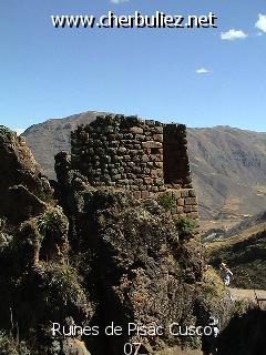 légende: Ruines de Pisac Cusco 07
qualityCode=raw
sizeCode=half

Données de l'image originale:
Taille originale: 158308 bytes
Temps d'exposition: 1/215 s
Diaph: f/400/100
Heure de prise de vue: 2003:07:13 12:50:08
Flash: non
Focale: 42/10 mm
